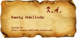 Kmety Adelinda névjegykártya